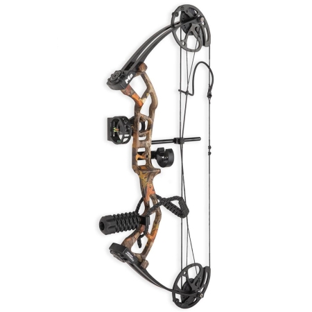 Set Complet Arc Compound Tineret M2, 10-40 lbs, Camo, Accesorii Incluse