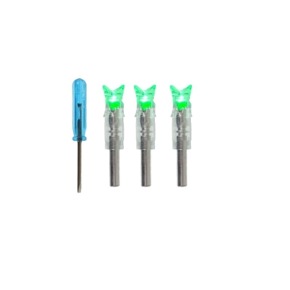 Set 3 nock-uri arbaleta luminoase X-BOW FMA Green