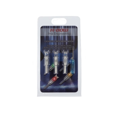 Set 3 nock-uri arbaleta luminoase X-BOW FMA Blue