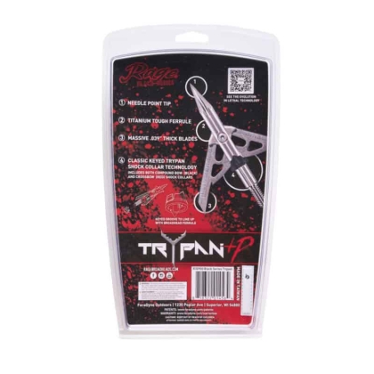 Комплект от 3 Rage Black Series Trypan +P титанови ловни върхове
