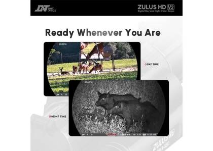DNT Zulus HD V2 3–12x LRF, оптичен мерник с нощно виждане Sony STARVIS 2