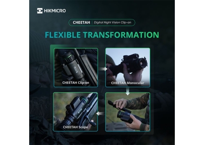 HikMicro Cheetah Clip-On 850 nm IR, 3-в-1 UHD устройство за нощно виждане