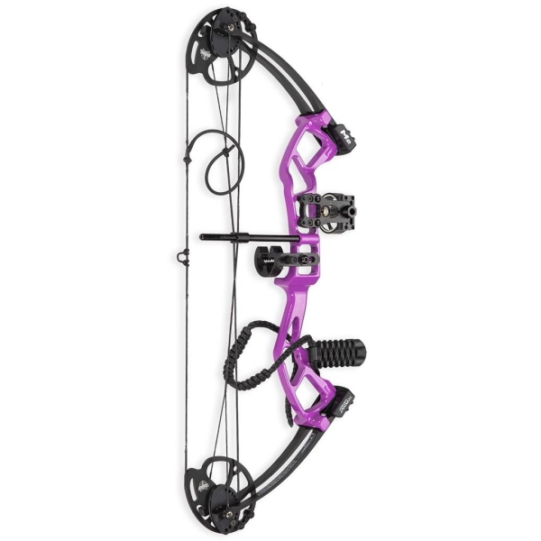 Пълен комплект за младежки лък тип „Compound“ M2, 10–40 lbs, Purple, с включени аксесоари