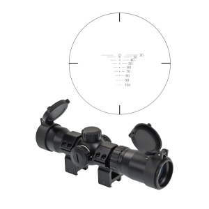 Оптически мерник X-BOW FMA 1.5-5x32 IR за арбалет с променливо увеличение и осветена мишена