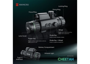 HikMicro Cheetah Clip-On 940 nm IR, Night Vision 3-în-1 cu Reticul