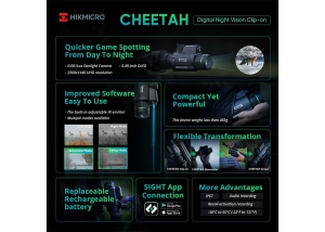 HikMicro Cheetah LRF 940 nm IR, Lunetă Night Vision cu Telemetru Laser