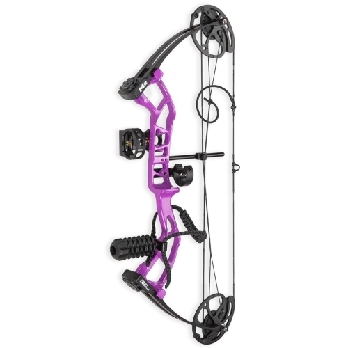 Пълен комплект за младежки лък тип „Compound“ M2, 10–40 lbs, Purple, с включени аксесоари